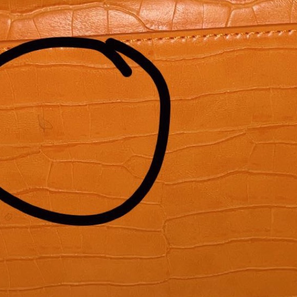 🥂Zara Orange Cross-Body Clutch - crocodile embossed - Picture 11 of 12